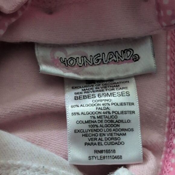 Vintage Infant Youngland Pink Yellow Seersucker Floral Summer‎ Dress - Picture 3 of 6